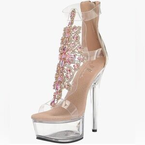 Ellie Shoes - Women's 609-LARA Heeled Sandal - Gold - sz 5 - new